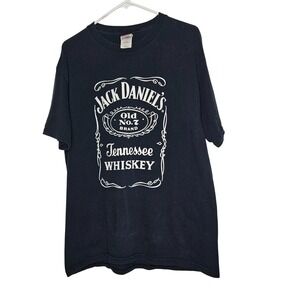 Jack daniel's Tennessee whiskey black t shirt‎ men's vintage sz L